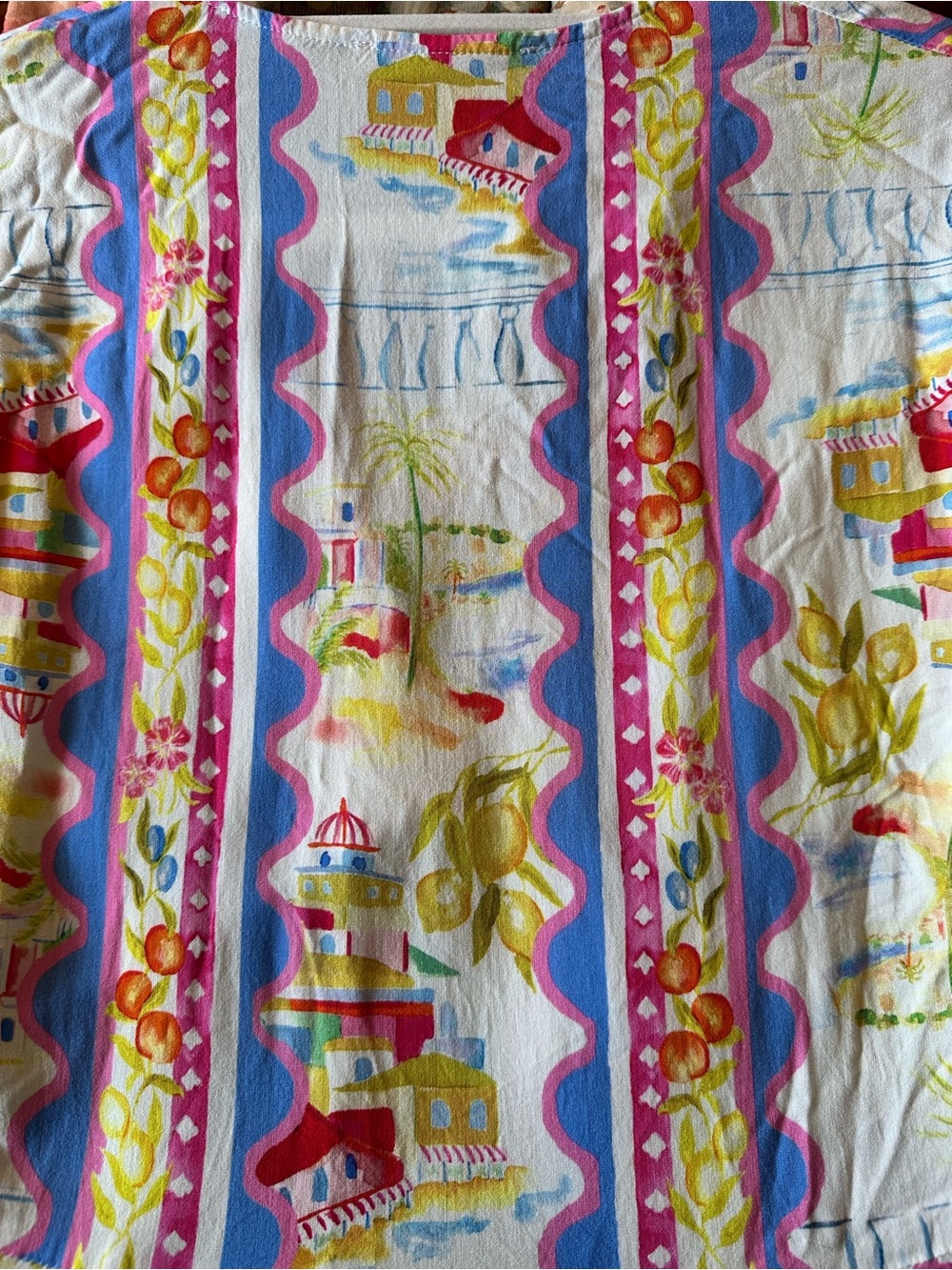 Label of Love Fiorella Greek Tropical Print Mini Dress Cover Up size medium - Picture 8 of 10